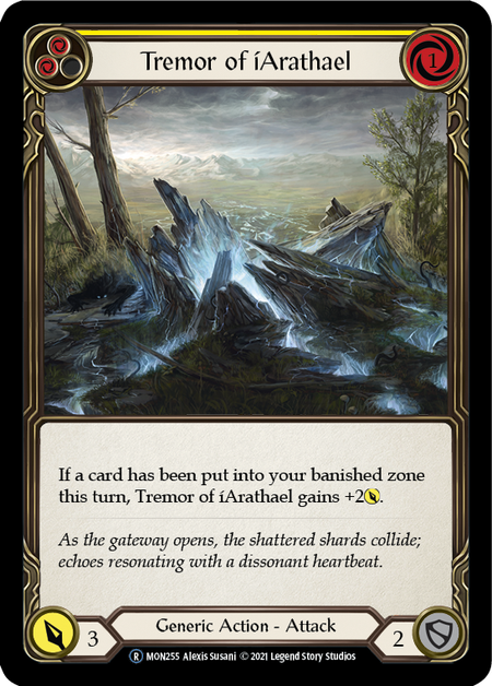 Flesh and Blood - Tremor of íArathael (Yellow) Rainbow Foil - Monarch Unlimited