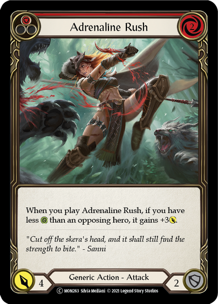 Flesh and Blood - Adrenaline Rush (Red) Rainbow Foil - Monarch Unlimited