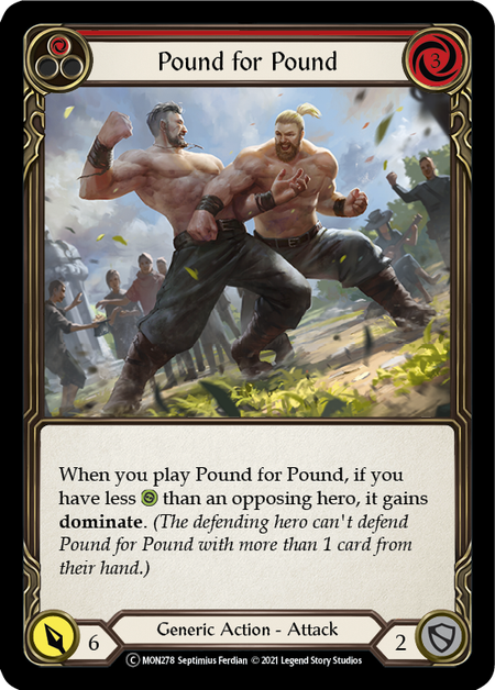 Flesh and Blood - Pound for Pound (Red) Rainbow Foil - Monarch Unlimited