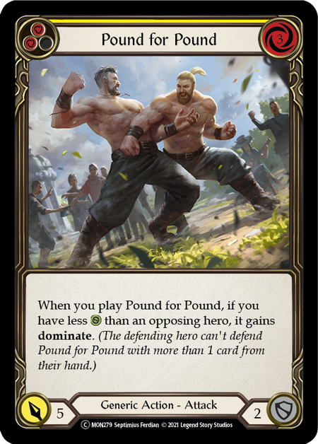 Flesh and Blood - Pound for Pound (Yellow) Rainbow Foil - Monarch Unlimited