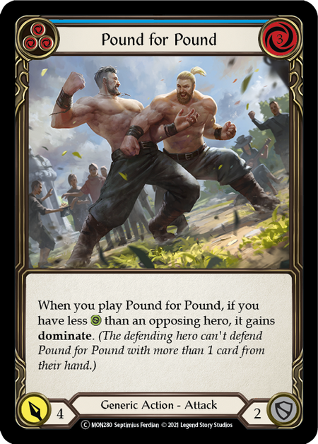 Flesh and Blood - Pound for Pound (Blue) Rainbow Foil - Monarch Unlimited
