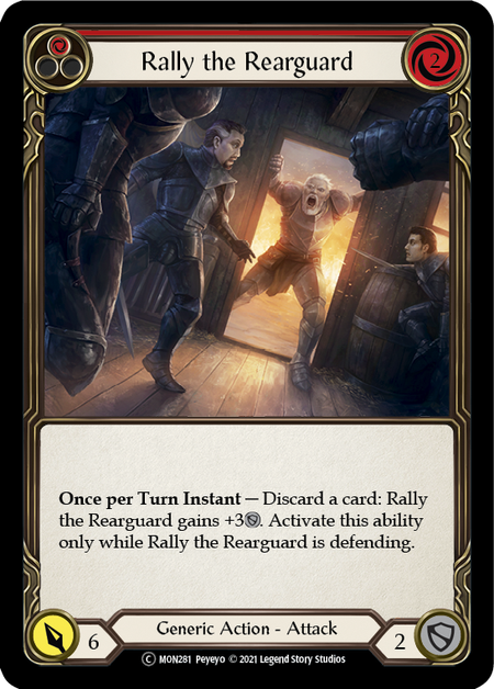 Flesh and Blood - Rally the Rearguard (Red) Rainbow Foil - Monarch Unlimited