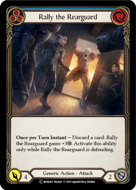 Flesh and Blood - Rally the Rearguard (Blue) Rainbow Foil - Monarch Unlimited