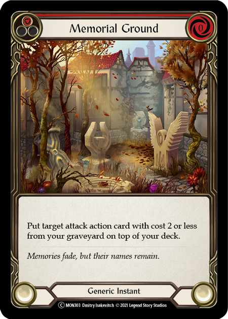 Flesh and Blood - Memorial Ground (Red) Rainbow Foil - Monarch Unlimited