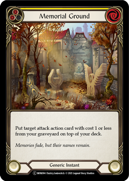 Flesh and Blood - Memorial Ground (Yellow) Rainbow Foil - Monarch Unlimited