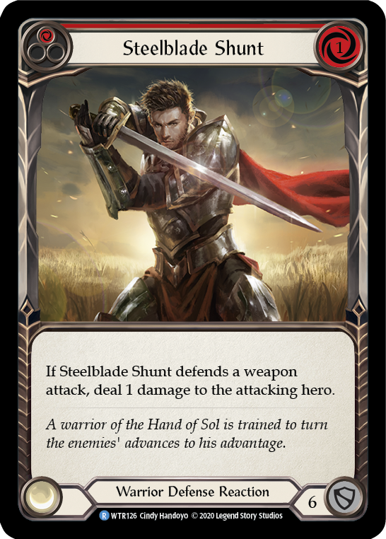 Flesh and Blood - Steelblade Shunt (Red) Rainbow Foil - Welcome to Rathe Unlimited