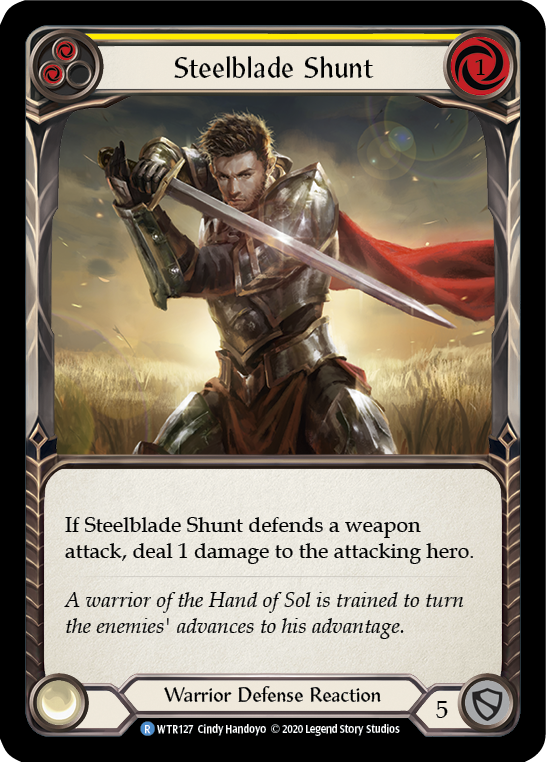 Flesh and Blood - Steelblade Shunt (Yellow) Rainbow Foil - Welcome to Rathe Unlimited