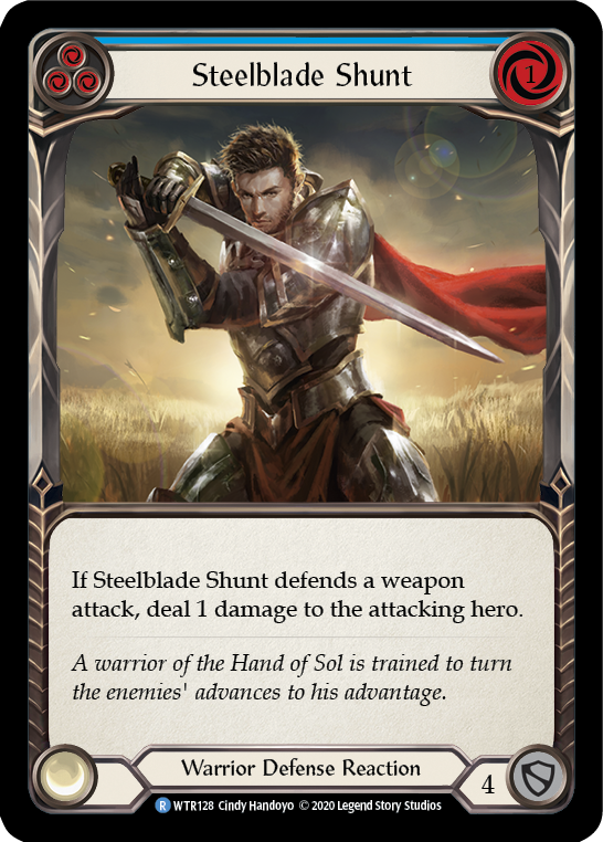 Flesh and Blood - Steelblade Shunt (Blue) Rainbow Foil - Welcome to Rathe Unlimited