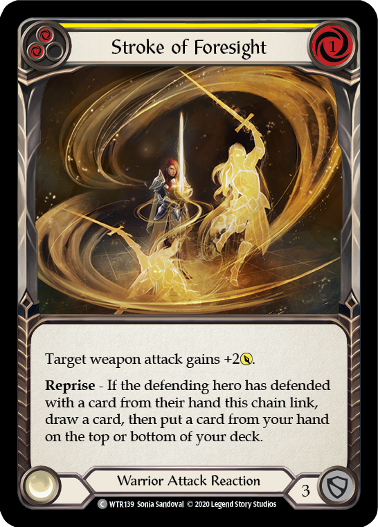 Flesh and Blood - Stroke of Foresight (Yellow) Rainbow Foil - Welcome to Rathe Unlimited