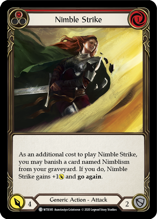 Flesh and Blood - Nimble Strike (Red) Rainbow Foil - Welcome to Rathe Unlimited