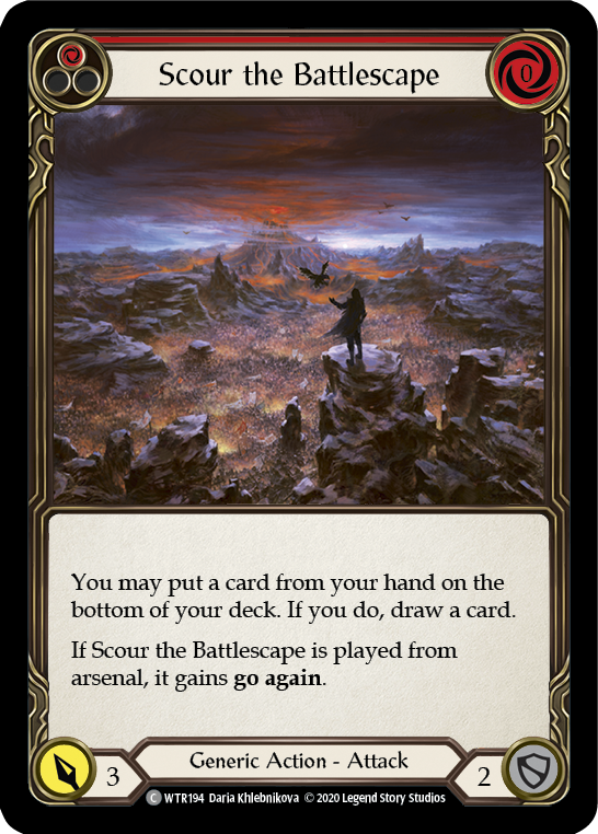 Flesh and Blood - Scour the Battlescape (Red) Rainbow Foil - Welcome to Rathe Unlimited