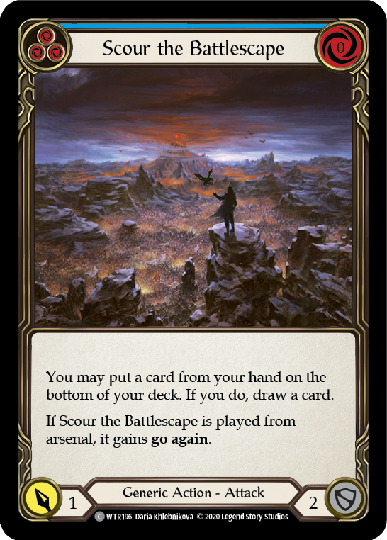 Flesh and Blood - Scour the Battlescape (Blue) Rainbow Foil - Welcome to Rathe Unlimited