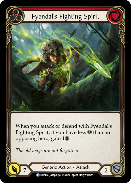 Flesh and Blood - Fyendal's Fighting Spirit (Red) Rainbow Foil - Uprising