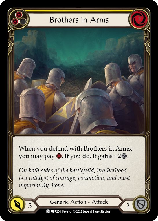 Flesh and Blood - Brothers in Arms (Yellow) Rainbow Foil - Uprising