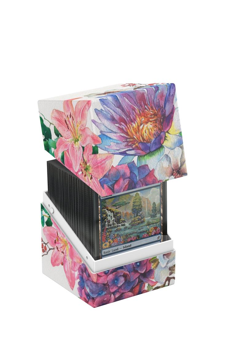 Ultimate Guard - Return To Earth Boulder 100+ Deck Case - Coral Places - Lotus Bloom