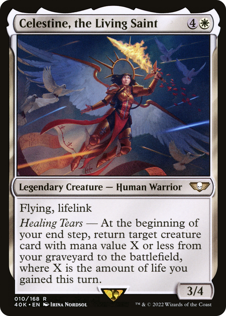 Magic: The Gathering - Celestine, the Living Saint - Warhammer 40000 Commander
