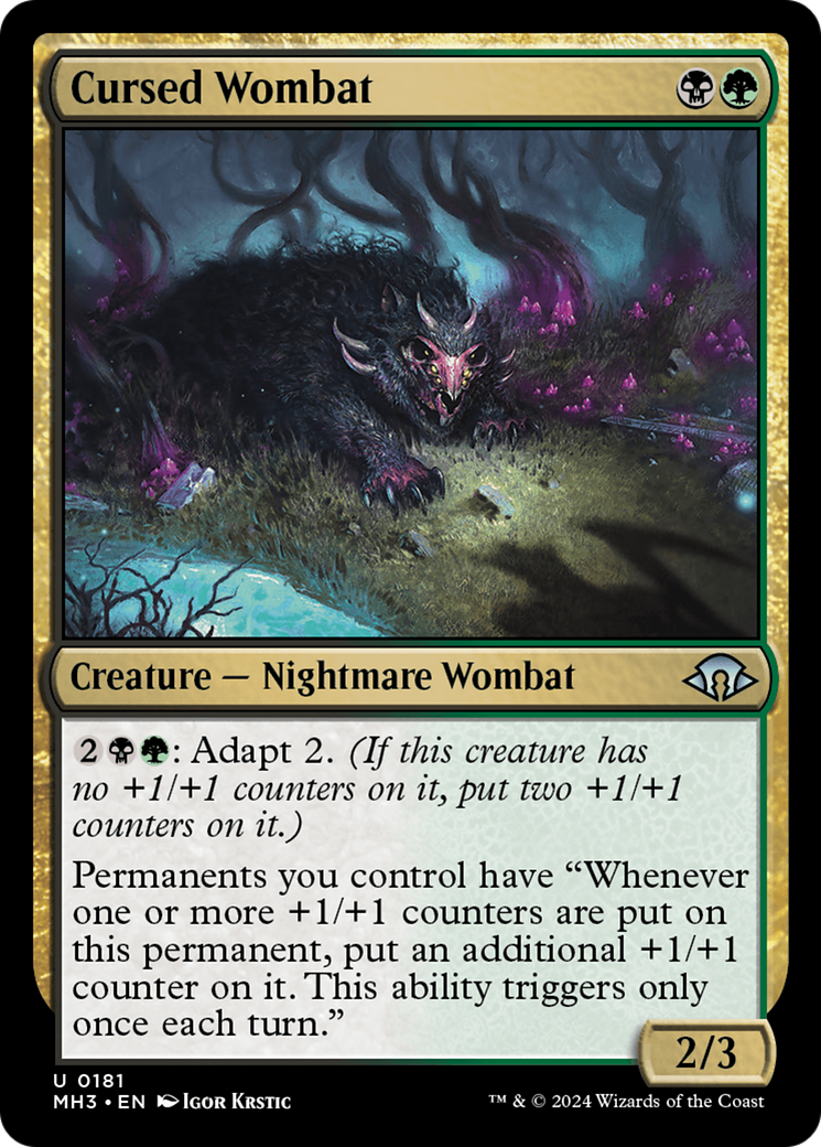 Magic: The Gathering - Cursed Wombat Foil - Modern Horizons 3