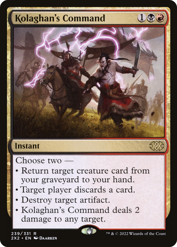 Magic: The Gathering - Kolaghan's Command Foil - Double Masters 2022