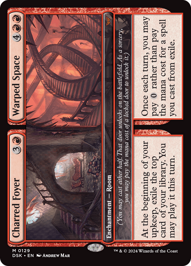 Magic: The Gathering - Charred Foyer // Warped Space - Duskmourn: House of Horror