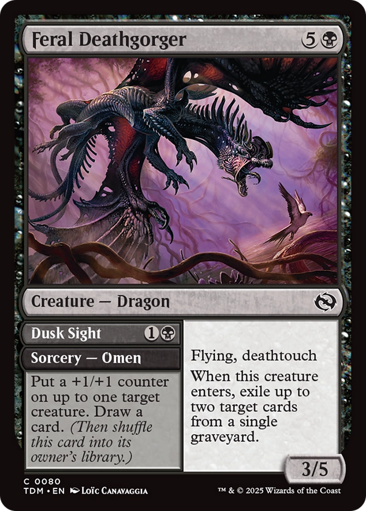 Magic: The Gathering - Feral Deathgorger // Dusk Sight - Tarkir: Dragonstorm