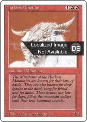 Magic: The Gathering - Hurloon Minotaurus - Revised Edition