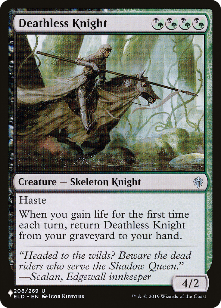 Magic: The Gathering - Deathless Knight - The List