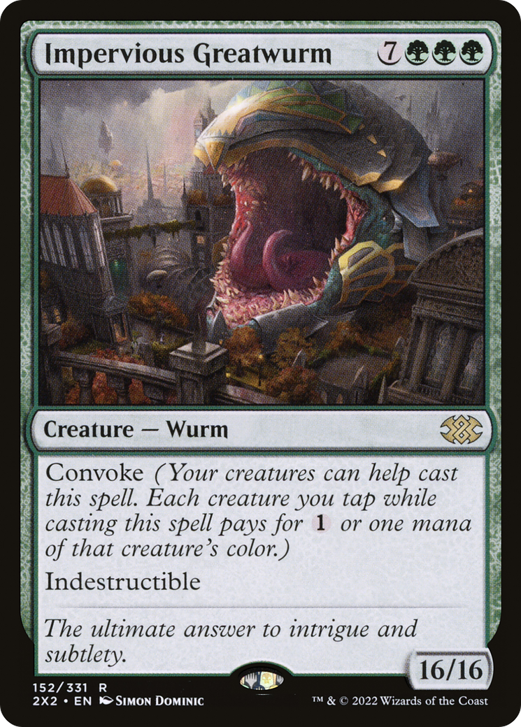 Magic: The Gathering - Impervious Greatwurm Foil - Double Masters 2022