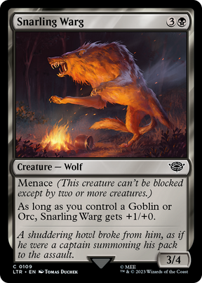 Magic: The Gathering - Snarling Warg - The Lord of the Rings: Tales of Middle-earth