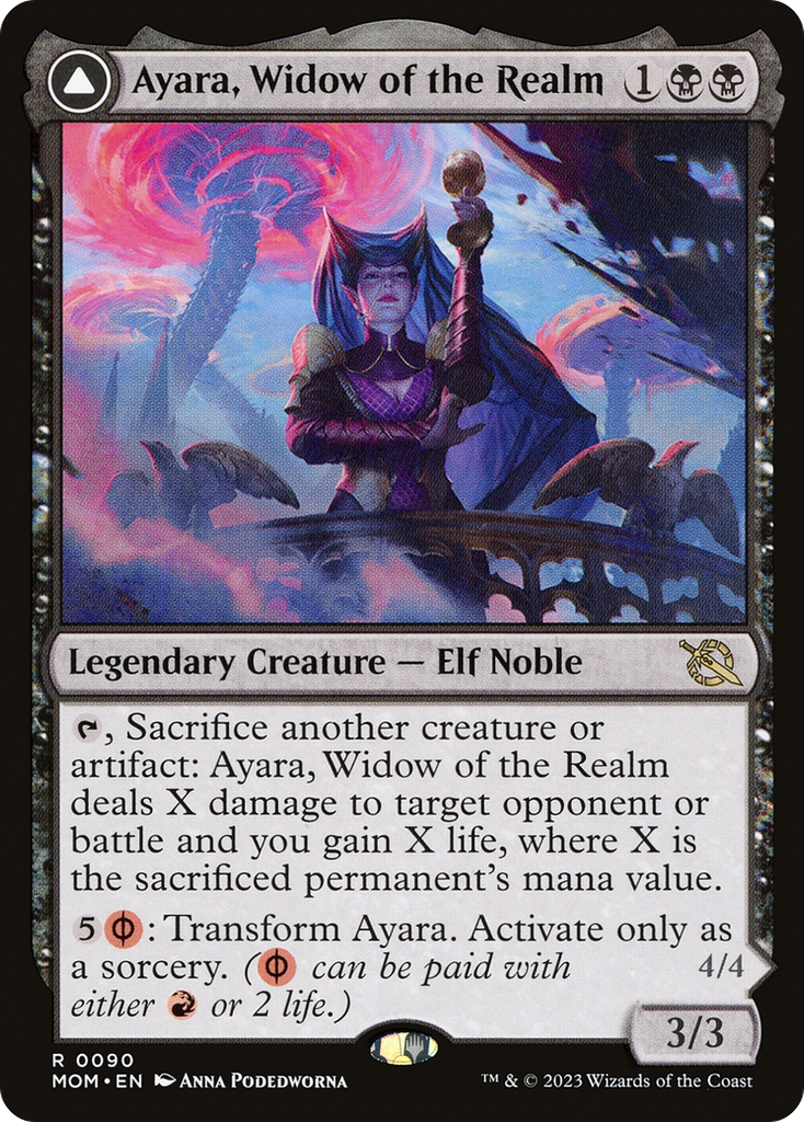 Magic: The Gathering - Ayara, Widow of the Realm // Ayara, Furnace Queen Foil - March of the Machine