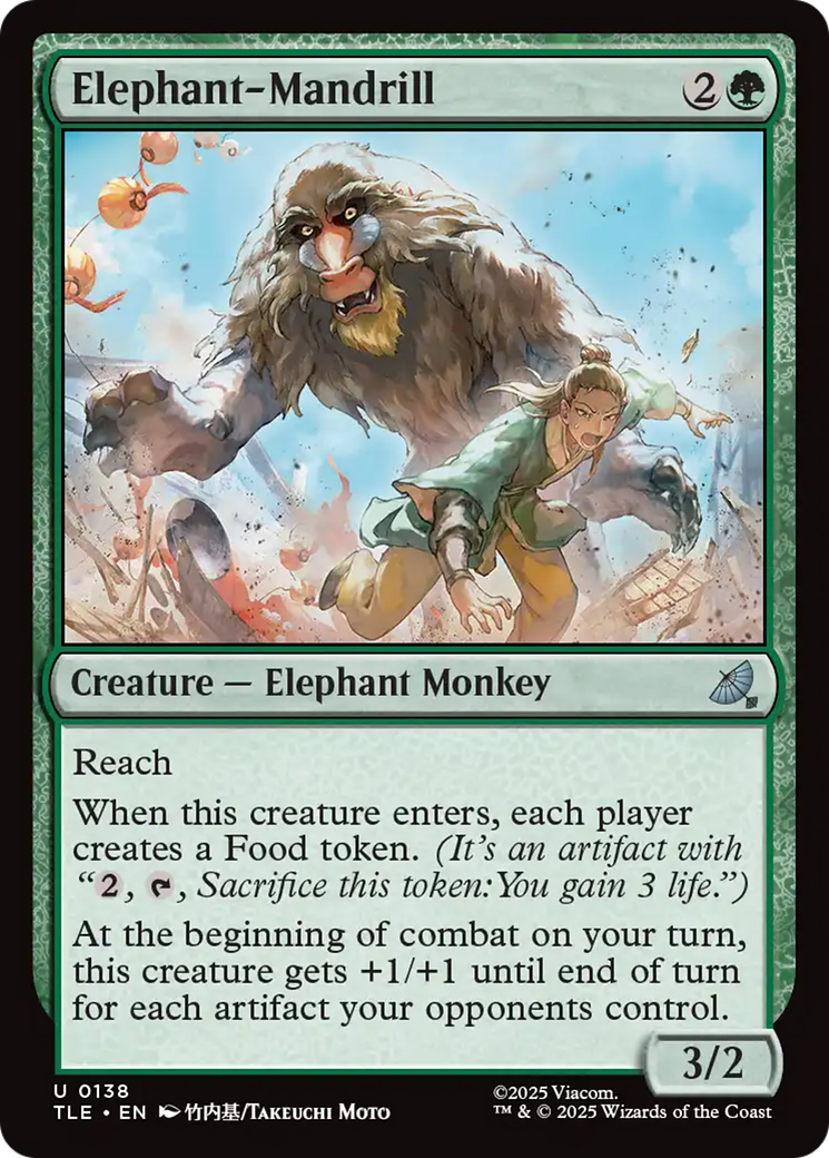 Magic: The Gathering - Elephant-Mandrill Foil - Avatar: The Last Airbender Eternal