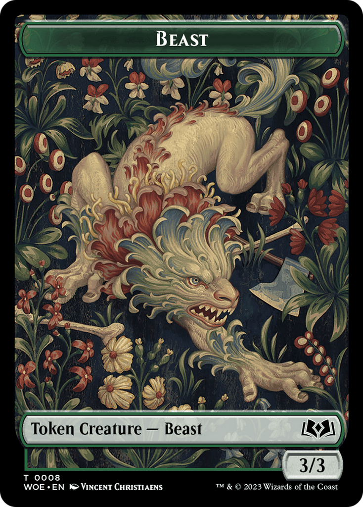 Magic: The Gathering - Beast Token - Wilds of Eldraine Tokens