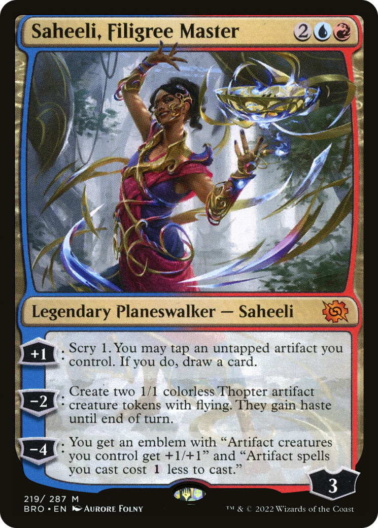 Magic: The Gathering - Saheeli, Filigree Master Foil - The Brothers' War