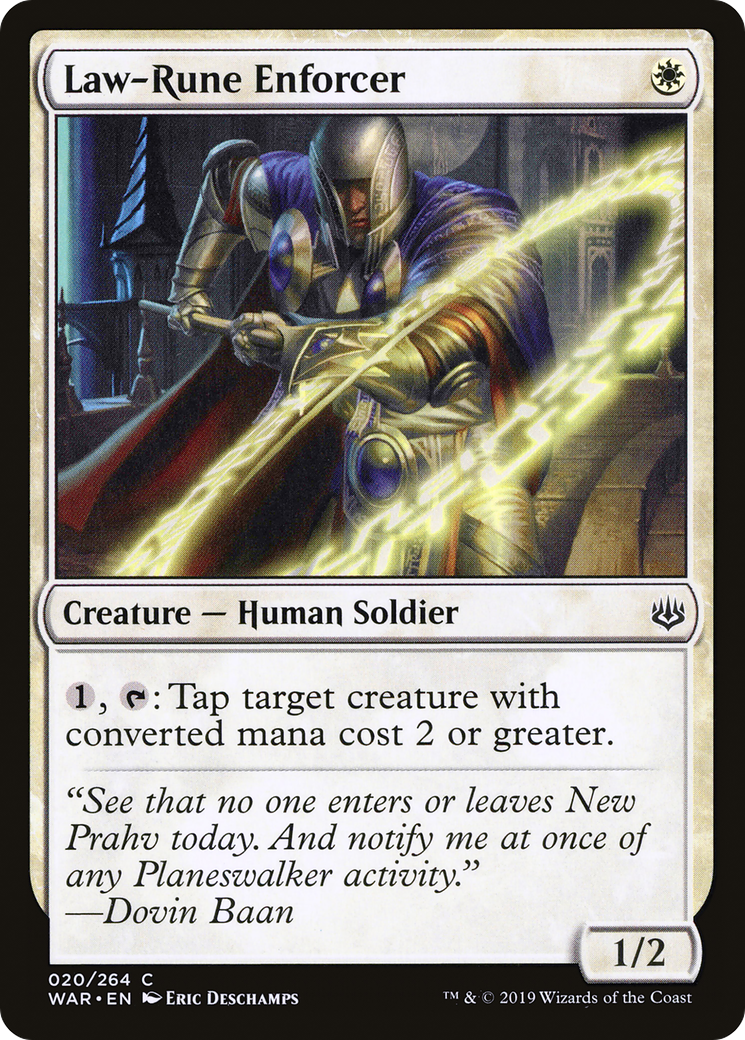 Magic: The Gathering - Law-Rune Enforcer Foil - War of the Spark
