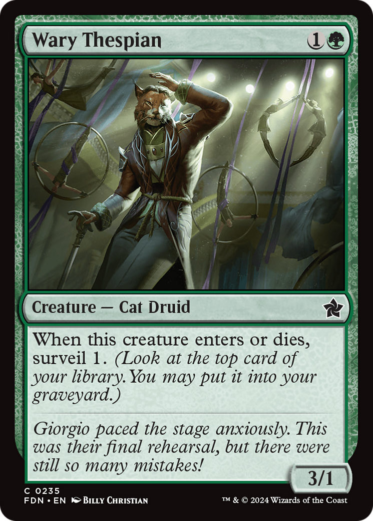 Magic: The Gathering - Wary Thespian Foil - Foundations