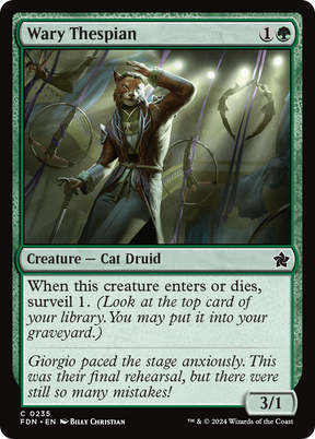 Magic: The Gathering - Wary Thespian Foil - Foundations