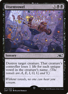 Magic: The Gathering - Disemvowel - Unfinity