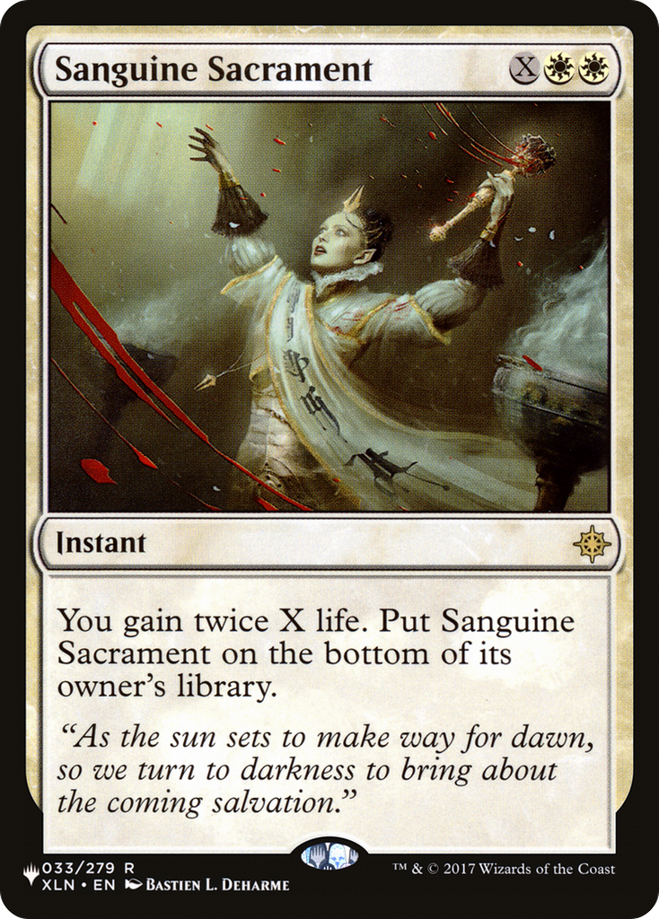 Magic: The Gathering - Sanguine Sacrament - The List