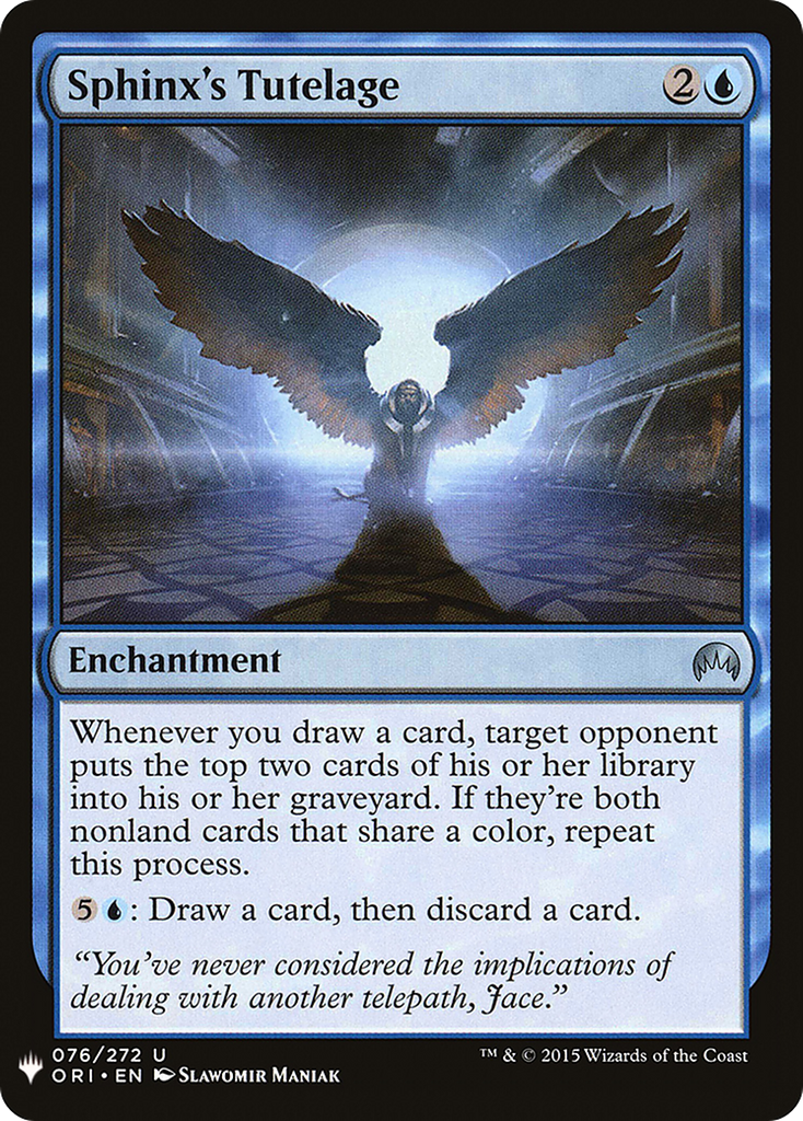 Magic: The Gathering - Sphinx's Tutelage - The List