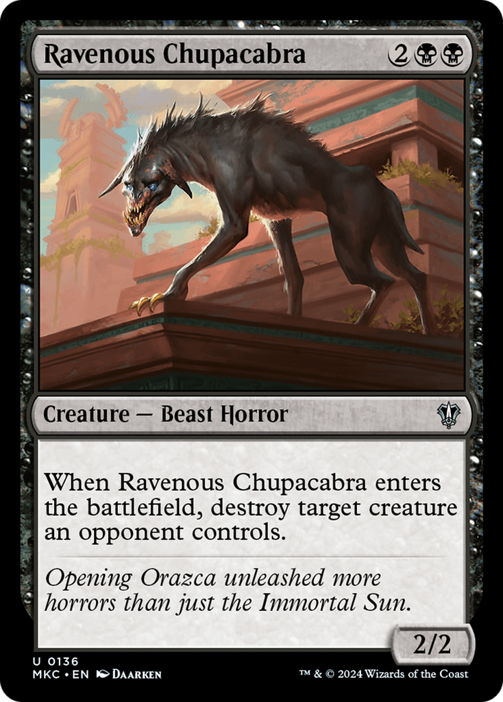 Magic: The Gathering - Ravenous Chupacabra - Murders at Karlov Manor Commander