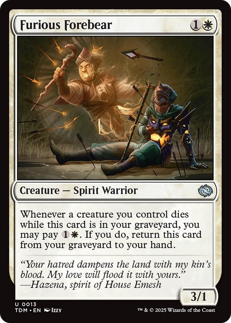 Magic: The Gathering - Furious Forebear Foil - Tarkir: Dragonstorm