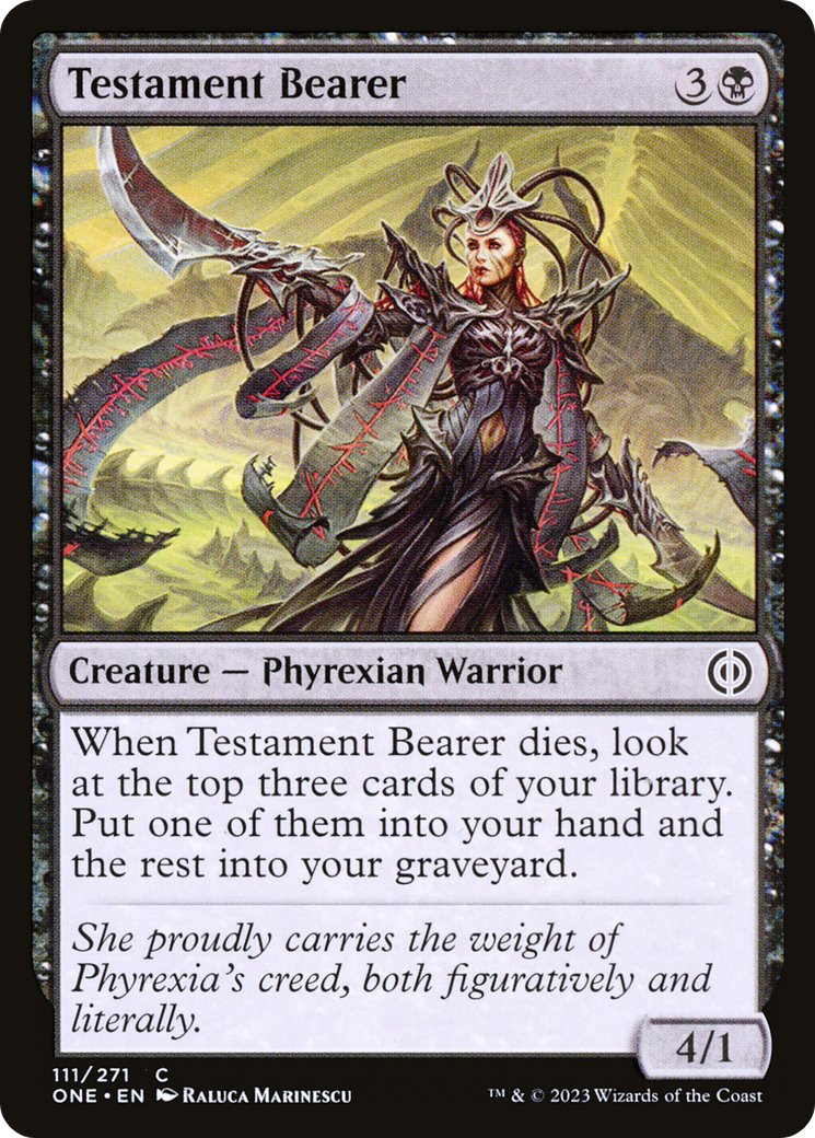 Magic: The Gathering - Testament Bearer Foil - Phyrexia: All Will Be One