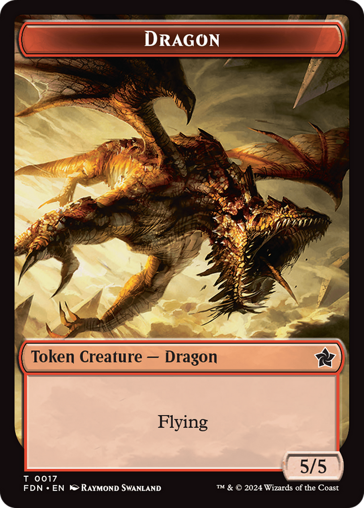 Magic: The Gathering - Dragon Token - Foundations Tokens