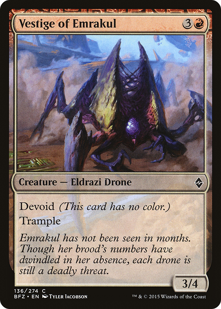 Magic: The Gathering - Vestige of Emrakul Foil - Battle for Zendikar