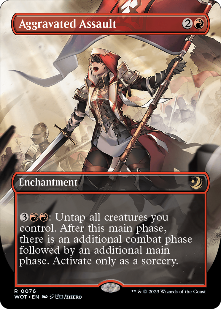 Magic: The Gathering - Aggravated Assault Foil - Wilds of Eldraine: Enchanting Tales