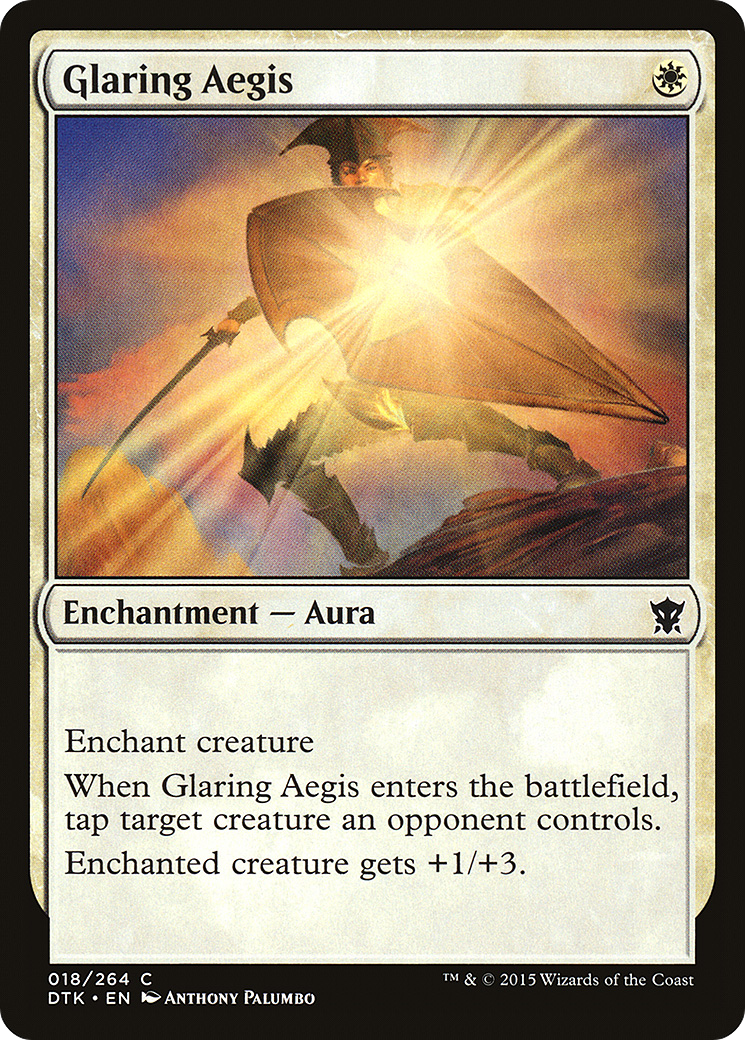 Magic: The Gathering - Glaring Aegis Foil - Dragons of Tarkir
