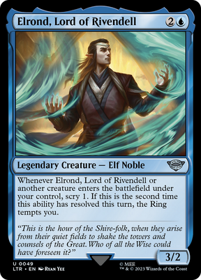 Magic: The Gathering - Elrond, Lord of Rivendell Foil - The Lord of the Rings: Tales of Middle-earth