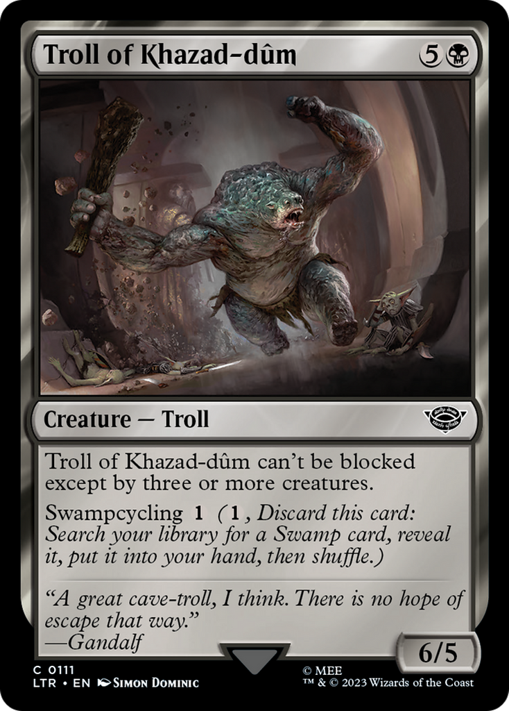 Magic: The Gathering - Troll of Khazad-dûm Foil - The Lord of the Rings: Tales of Middle-earth