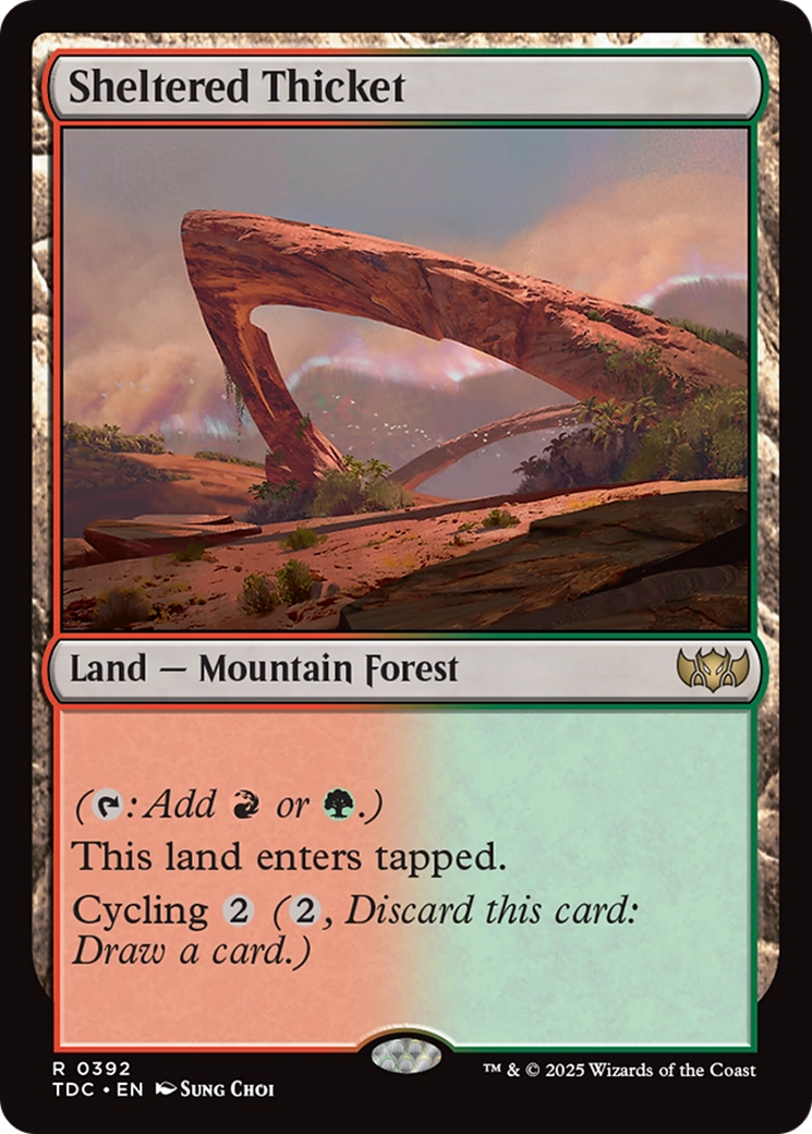 Magic: The Gathering - Sheltered Thicket - Tarkir: Dragonstorm Commander