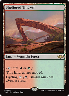 Magic: The Gathering - Sheltered Thicket - Tarkir: Dragonstorm Commander
