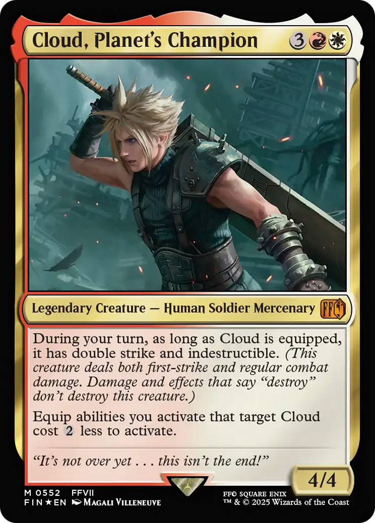 Magic: The Gathering - Cloud, Planet's Champion Foil - Final Fantasy